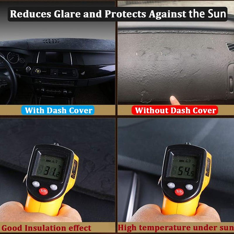 HanLanKa Dashboard Cover for Chevrolet Silverado 1500 2500 3500 1999-2006 Avalanche Chevy Tahoe Suburban GMC Sierra Yukon Dash Cover Mat(Premium Carpet, Black) - Image 4